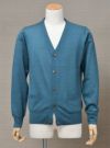 【Men's】EXTRA FINE MERINO WOOL V CARDIGAN / ink blue（メンズ エクストラファインメリノウール　Vカーディガン / インクブルー）