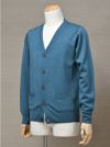 【Men's】EXTRA FINE MERINO WOOL V CARDIGAN / ink blue（メンズ エクストラファインメリノウール　Vカーディガン / インクブルー）