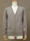 【Men's】EXTRA FINE MERINO WOOL V CARDIGAN / taupe（メンズ エクストラファインメリノウール　Vカーディガン / トープ）