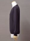 【Men's】Worsted Pure Cashmere Cardigan / dark brown（メンズ 梳毛カシミヤ 100% カーディガン / ダークブラウン）