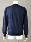 【Men's】Worsted Pure Cashmere Vpullover / navy（メンズ 梳毛カシミヤ 100% Vプルオーバー / ネイビー）