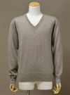 【Men's】EXTRA FINE MERINO WOOL V PULLOVER / taupe（メンズ エクストラファインメリノウール　Vプルオーバー / トープ）