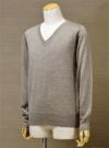 【Men's】EXTRA FINE MERINO WOOL V PULLOVER / taupe（メンズ エクストラファインメリノウール　Vプルオーバー / トープ）