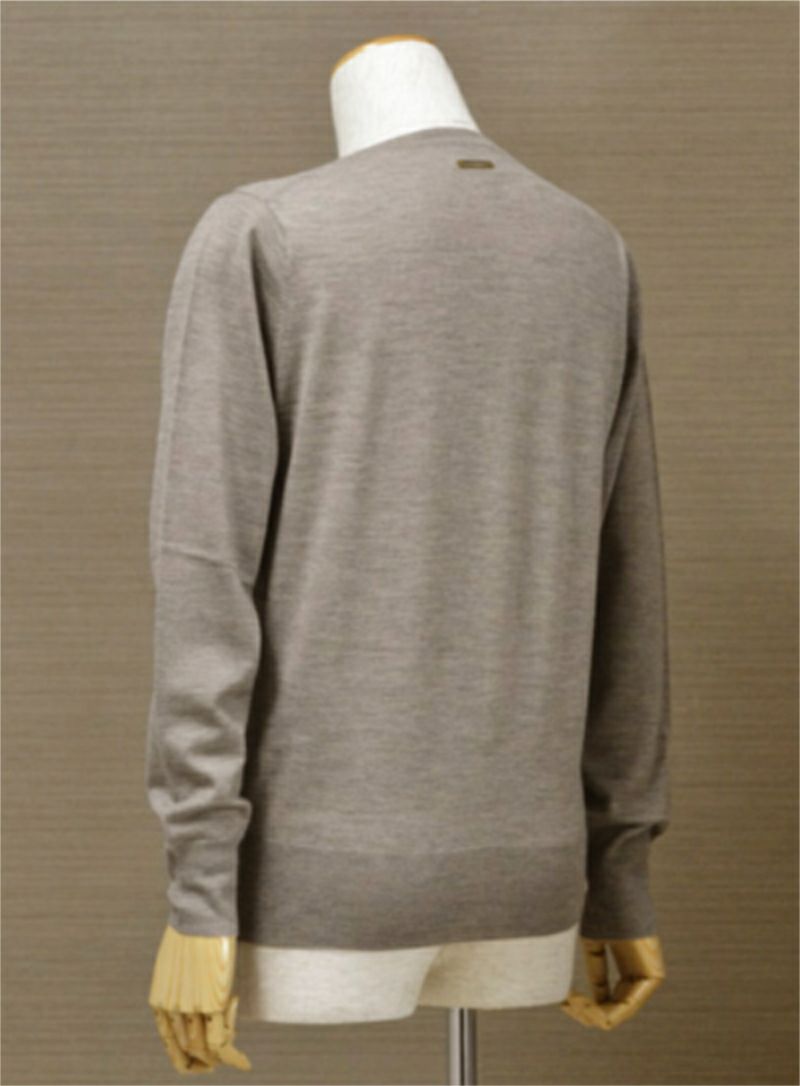 【Men's】EXTRA FINE MERINO WOOL V PULLOVER / taupe（メンズ エクストラファインメリノウール　Vプルオーバー / トープ）